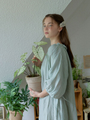 Lumiere linen dress - misty green 루미에르 린넨 드레스