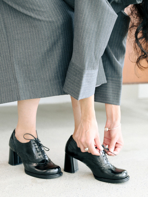 마리몽듀 la terre lace-up pumps _2colors