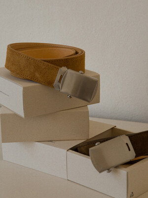 SUEDE COW LEATHER BELT_3COLORS