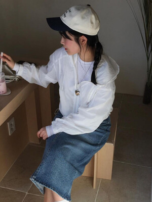 쉬어 크롭 바람막이 점퍼_KD2JPG2101F_OWH