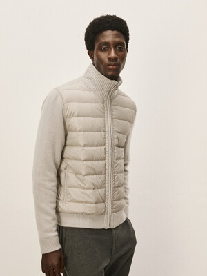 [Murray Allan]Half neck Zip-up Goose mix jacket_Shadow M43MOT010SD