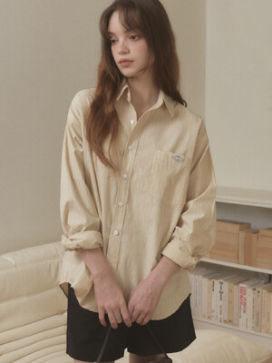 Butto classic stripe shirts (butter yellow)