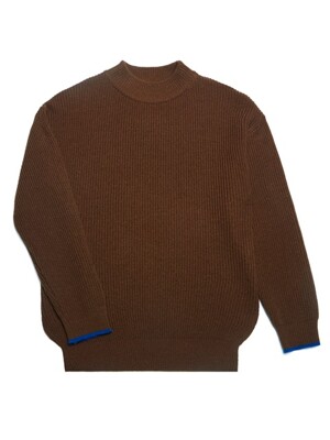 HIGH NECK KNIT BROWN