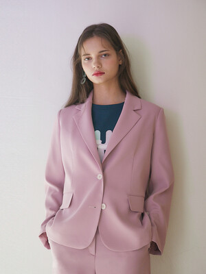 BACK TUCK SINGLE JACKET_PINK