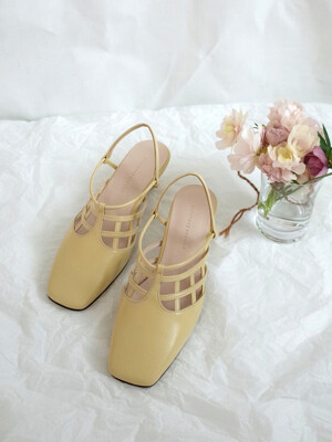 Waffle sling back Mellow yellow