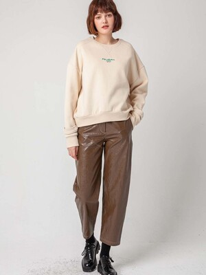 leather pants_ KH/BROWN