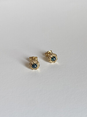 (14k) Sprout Studs (M) (Rough Diamond)