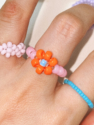 Orange Allure Bold Beads Ring 비즈반지