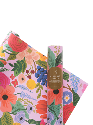 라이플페이퍼 Garden Party Wrapping 3 Sheets 포장지