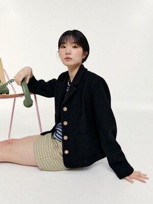 RTS COLLAR 4BUTTON TWEED JACKET_2COLORS