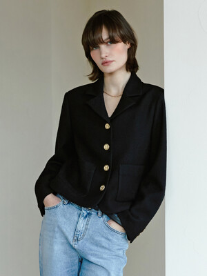 RTS COLLAR 4BUTTON TWEED JACKET_2COLORS