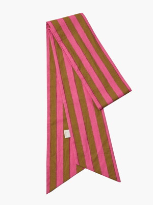 Multi-Striped Scarf, Pink Brown