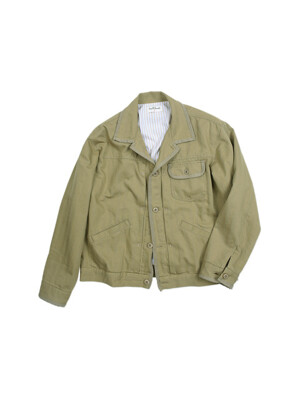 COTTON CAMI JACKET - KHAKI