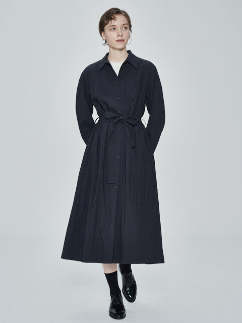 원피스 - 비먼 (VIMUN) - back detail trench shirt dress_navy