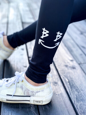 BBD BB Smile Logo Leggings (Black/White)