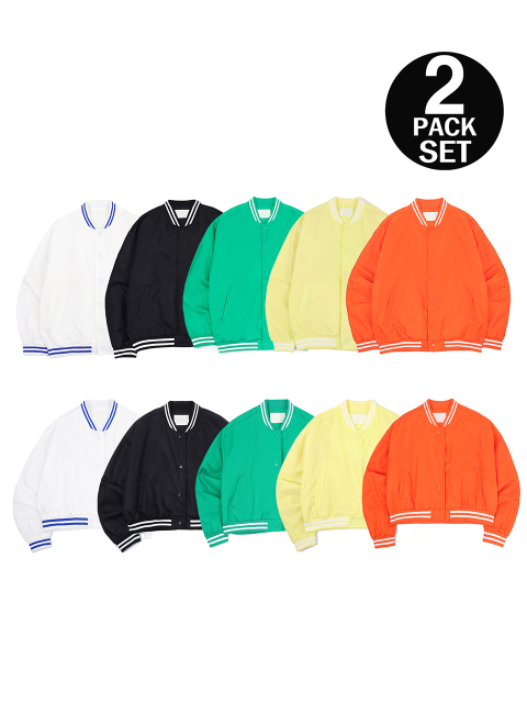 아우터,아우터,아우터,아우터 - 객 (GAC) - [2PACK] 베이직 스타디움 점퍼
