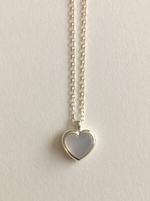 heart chalcedony necklace