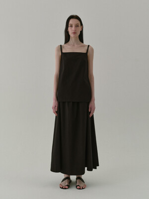 linen hul skirt (black)