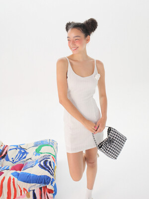 Rose Sleeveless Dress_White