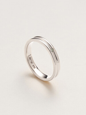 1diamond Facade Line Ring