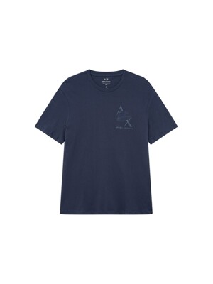 AX 남성 로고 그래픽 소프트 티셔츠_네이비(A413330009)