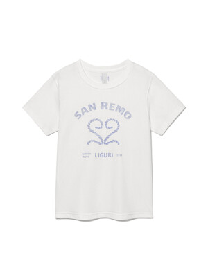 Sanremo T-Shirt Off-White Sky Blue