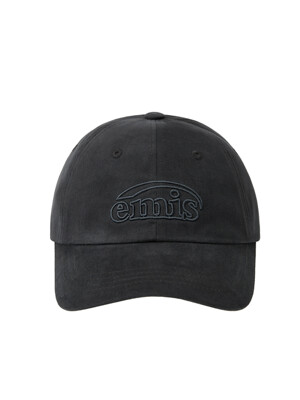 COTTON BRUSHED BALL CAP-CHARCOAL