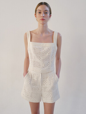 RUTH Crochet shorts (Ivory)