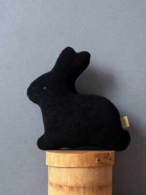 Mini Rabbit Cushion_Black