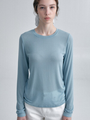 Wool Tencel Crew-neck_4color