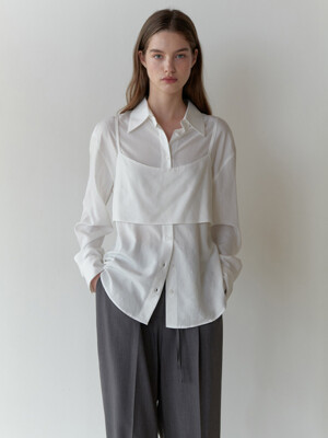 Bay bustier blouse_2piece (white)