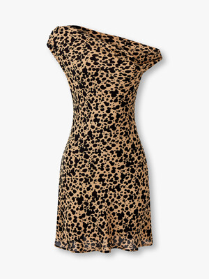 레오파드 레이온 드레스 (Kristine Dress)_브라운 RF14307046