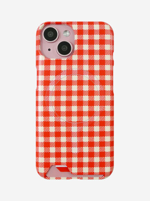 S25시리즈입고[맥세이프하드/카드수납]Red Check Magsafe Hard/Card Phonecase