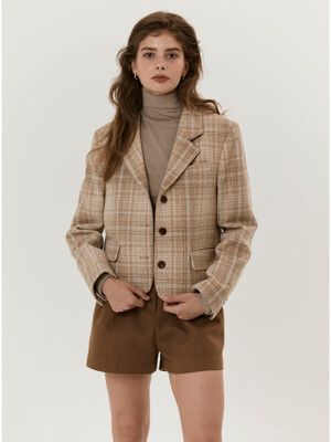 Scott wool blazer (Beige Check)