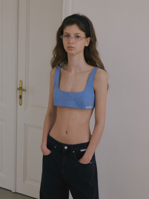 COTTON CURVE BUSTIER_BLUE