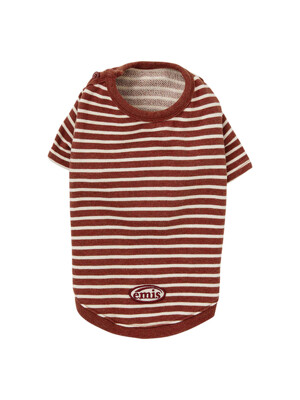 [PET] BUTTON SWEAT TEE-DARK ORANGE