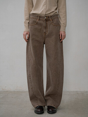 SIJN6087 아르코 커브드 데님_Vintage brown