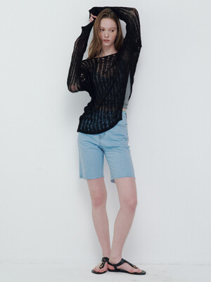 Long Slim Knit Black