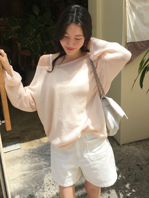 린넨 루즈핏 시어 니트_6COLORS