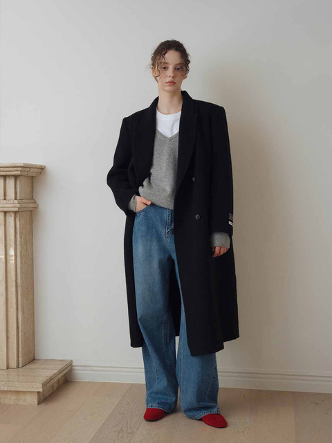샤드라마 [2차 REORDER] FINE WOOL HANDMADE COAT [BLACK]