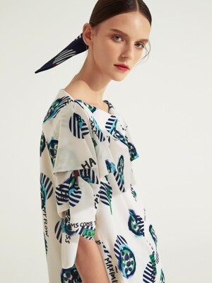 Dot&Stripe Patterned Blouse