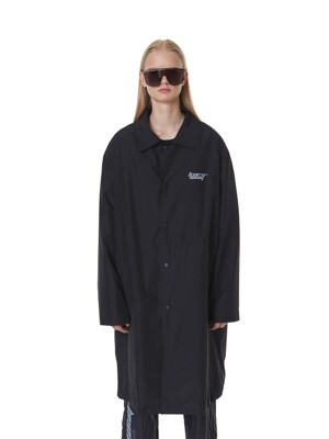 W OVER LONG RAIN COAT_BLACK
