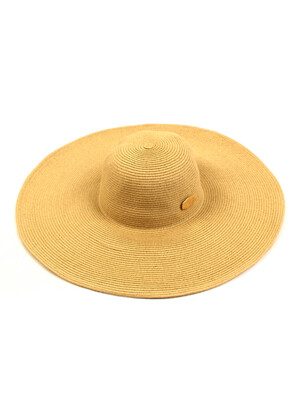 Long Beige Wire Cloche Hat GD 여름페도라