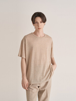 Linen Overfit T-Shirt (Oatmeal)
