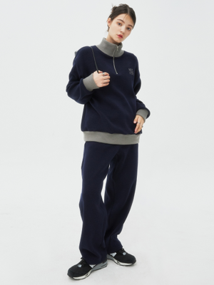 TYPO LOGO KNIT PANTS-NAVY