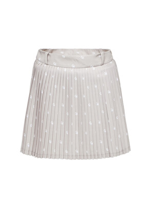 WOMEN CN PLEATED-SKIRT (BEIGE)