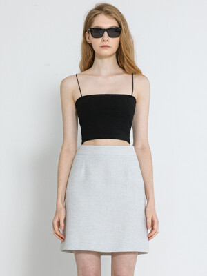 Linen Tweed Mini Skirt