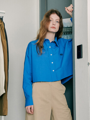 Embroidery Crop Shirts_blue