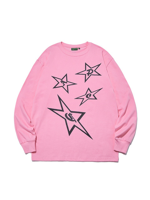 티셔츠 - 어피스오브케이크 (APIECEOFCAKE) - STAR LOGO L/S Tee_Pink