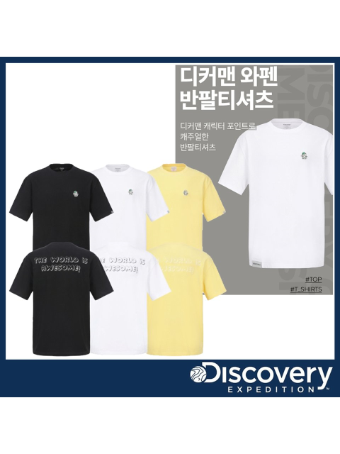 스포츠웨어 - 디스커버리 (DISCOVERY) - [22S/S] 디스커버리 DXRS5O023 티셔츠 남녀공용 디커맨 와펜 반팔티셔츠
